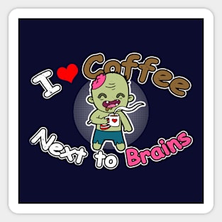 Funny Cute Coffee Lover Zombie Funny Coffee Meme Sticker